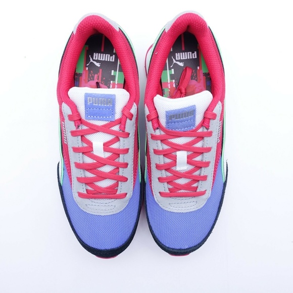 Worn twice PUMA Future Rider Double BG Sneakers 381684-01 Black/White/Pink - Picture 5 of 9